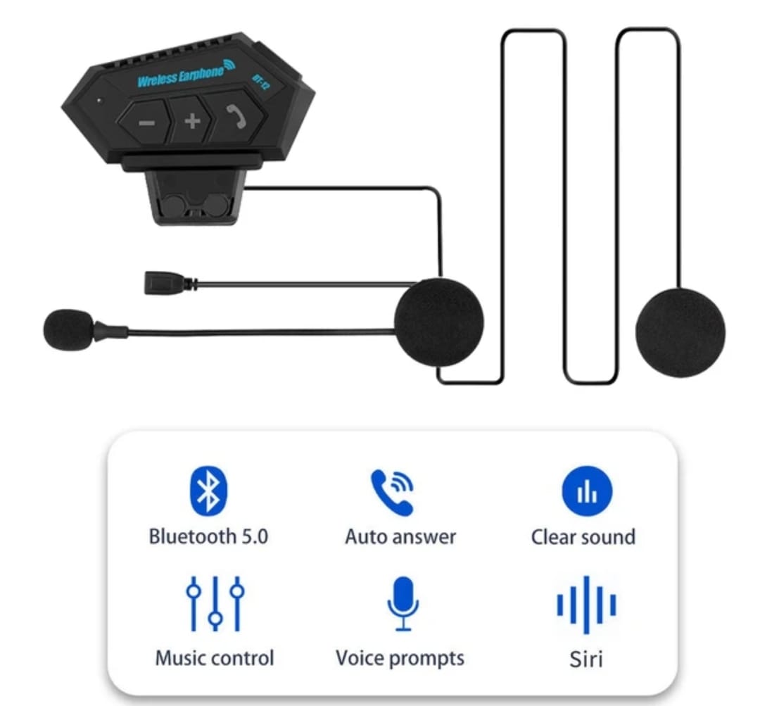 INTERCOMUNICADOR AURICULAR MOTO BT12